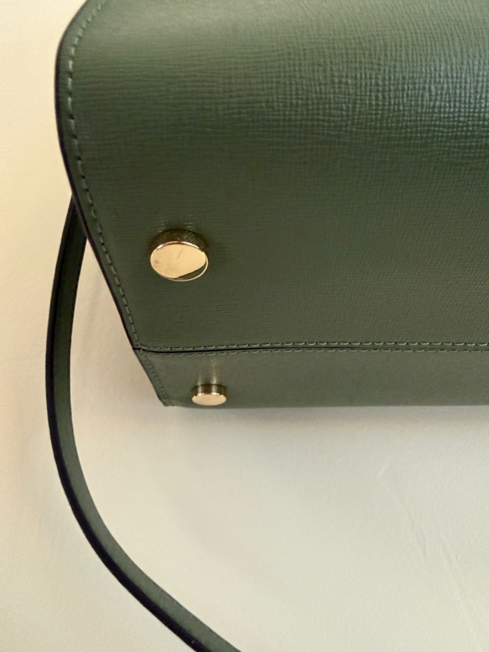 ๐ NWOT ๐ kate spade Forest Green Leather Satchel with Removable Strap - Picture 4 of 14
